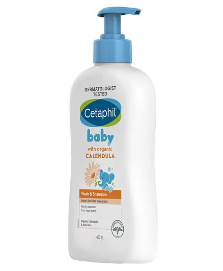 Cetaphil Baby Wash & Shampoo with Organic Calendula - 400ml (Cordlife)