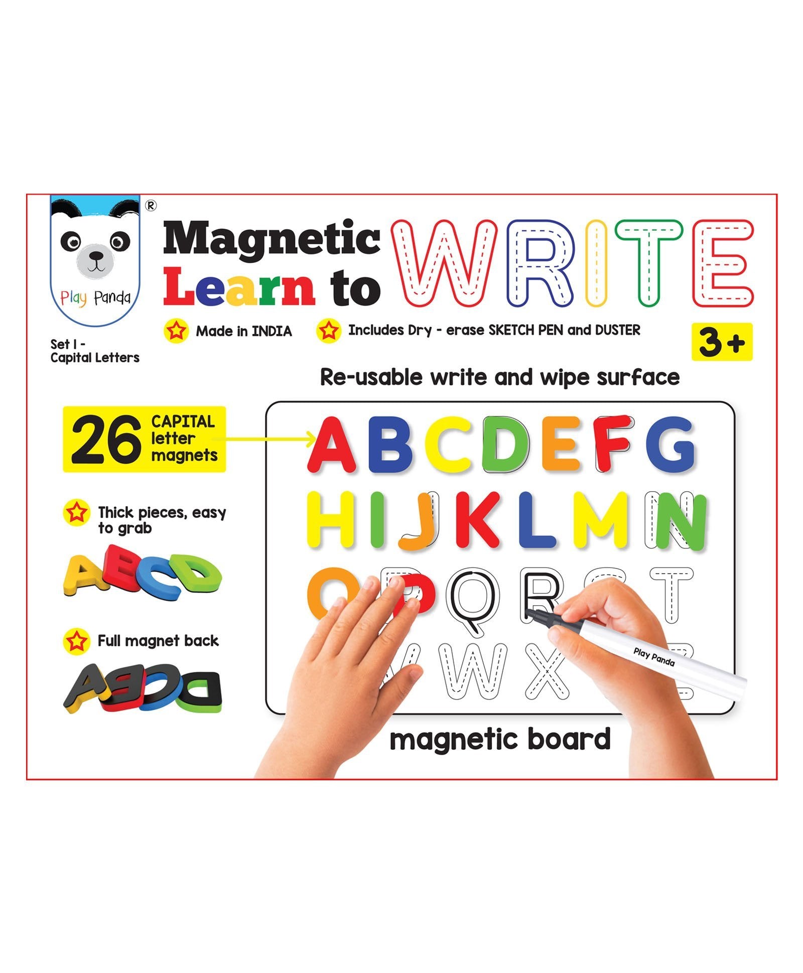 Play Panda Magnetic Learn to Write Capital Letters Includes Alphabet