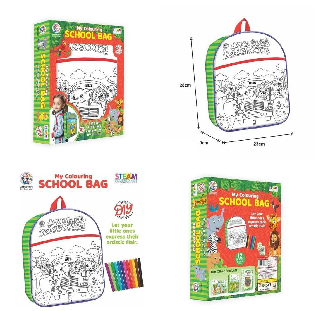 Ratna's My Colouring School Bag - Multicolor