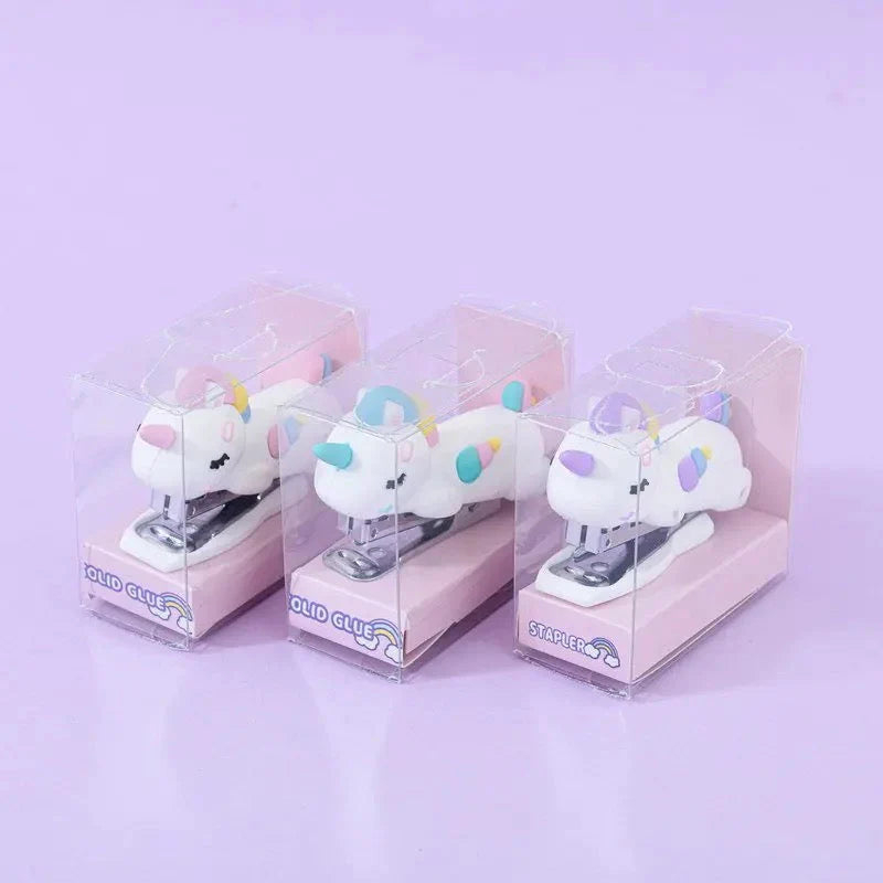 Cute Unicorn Cartoon Mini Desktop Stapler – Perfect for Home & Office - Color & Design May Vary