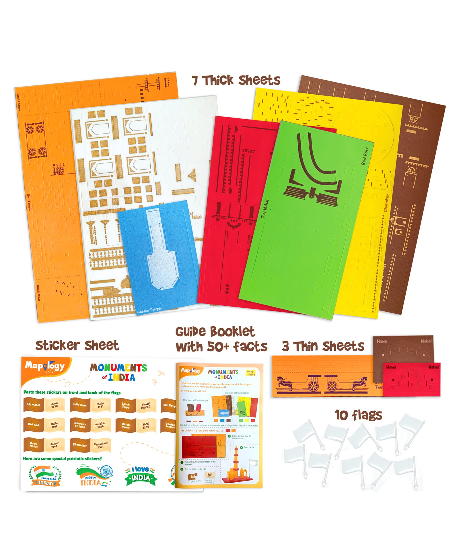 Imagi Make Mapology Monuments Of India Multicolor - 130+ pieces