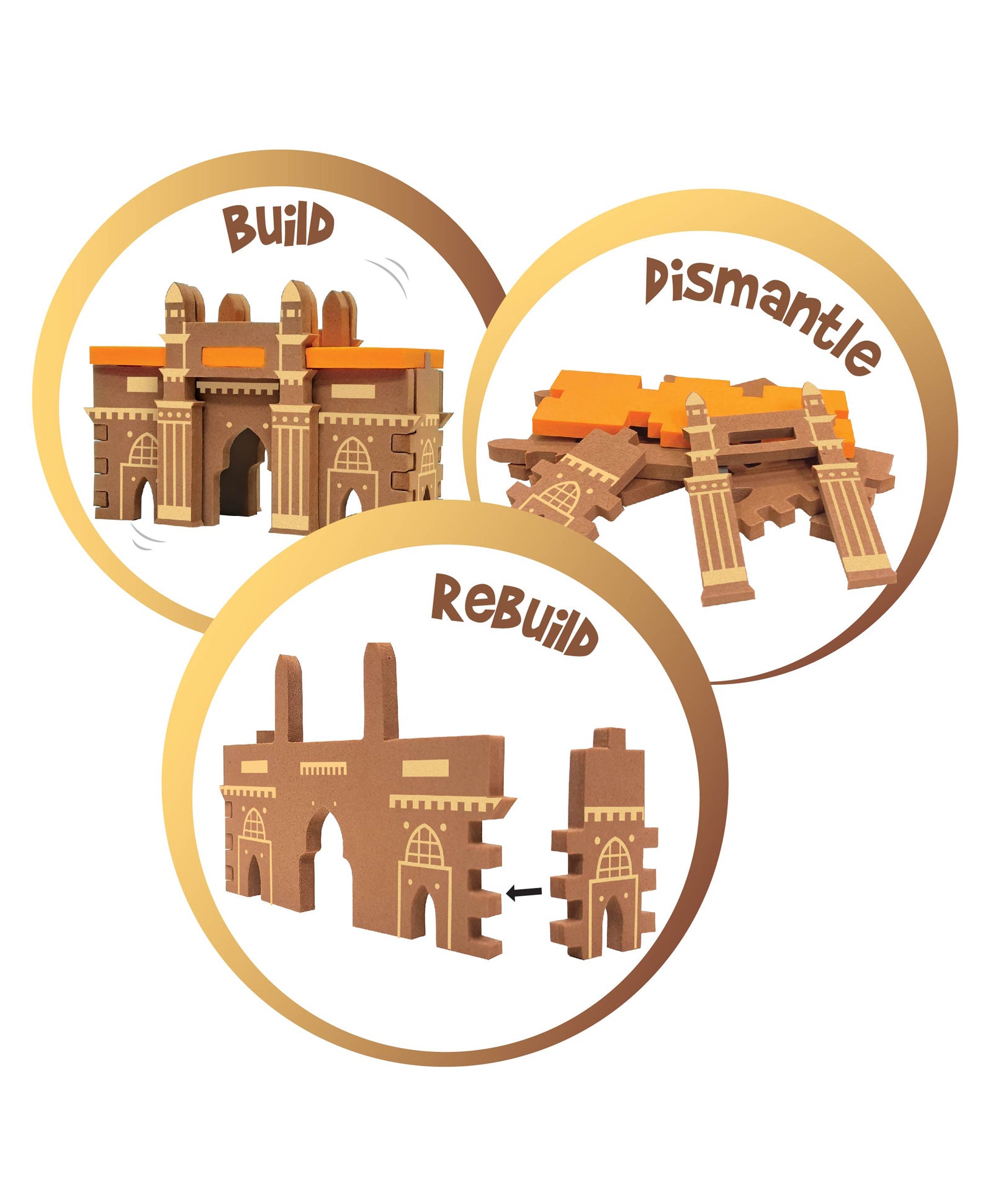 Imagi Make Mapology Monuments Of India Multicolor - 130+ pieces