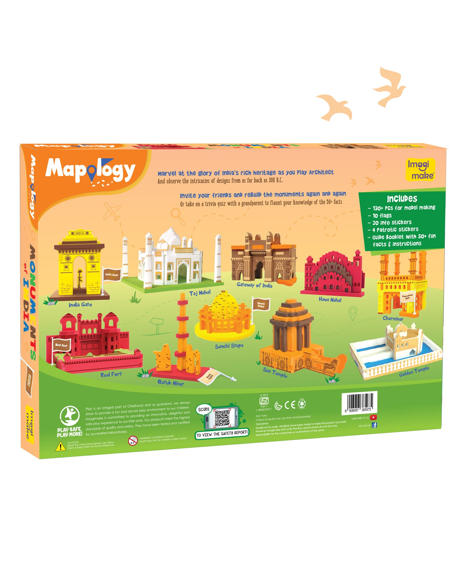 Imagi Make Mapology Monuments Of India Multicolor - 130+ pieces