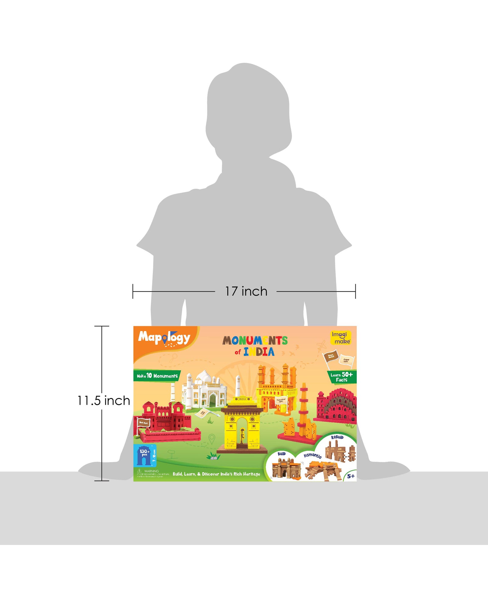 Imagi Make Mapology Monuments Of India Multicolor - 130+ pieces