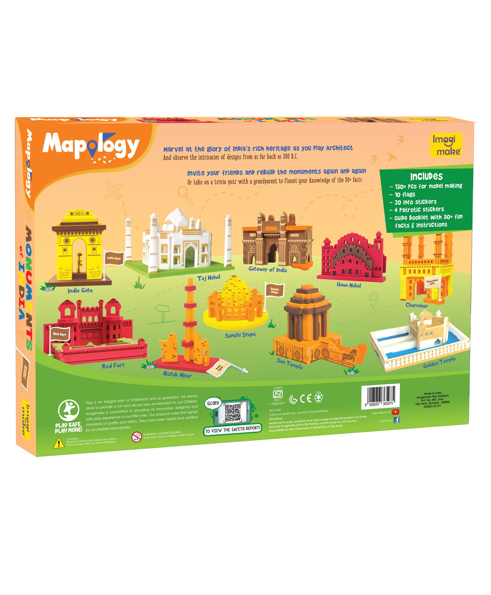 Imagi Make Mapology Monuments Of India Multicolor - 130+ pieces