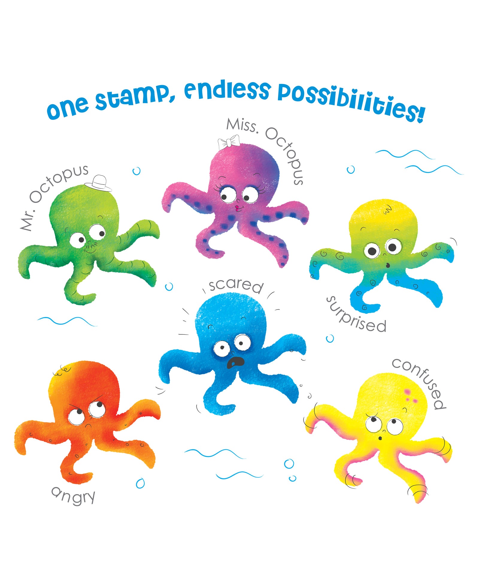 Imagimake Stamp Art Ocean Coloring & Stamping Set for Kids - Multicolor