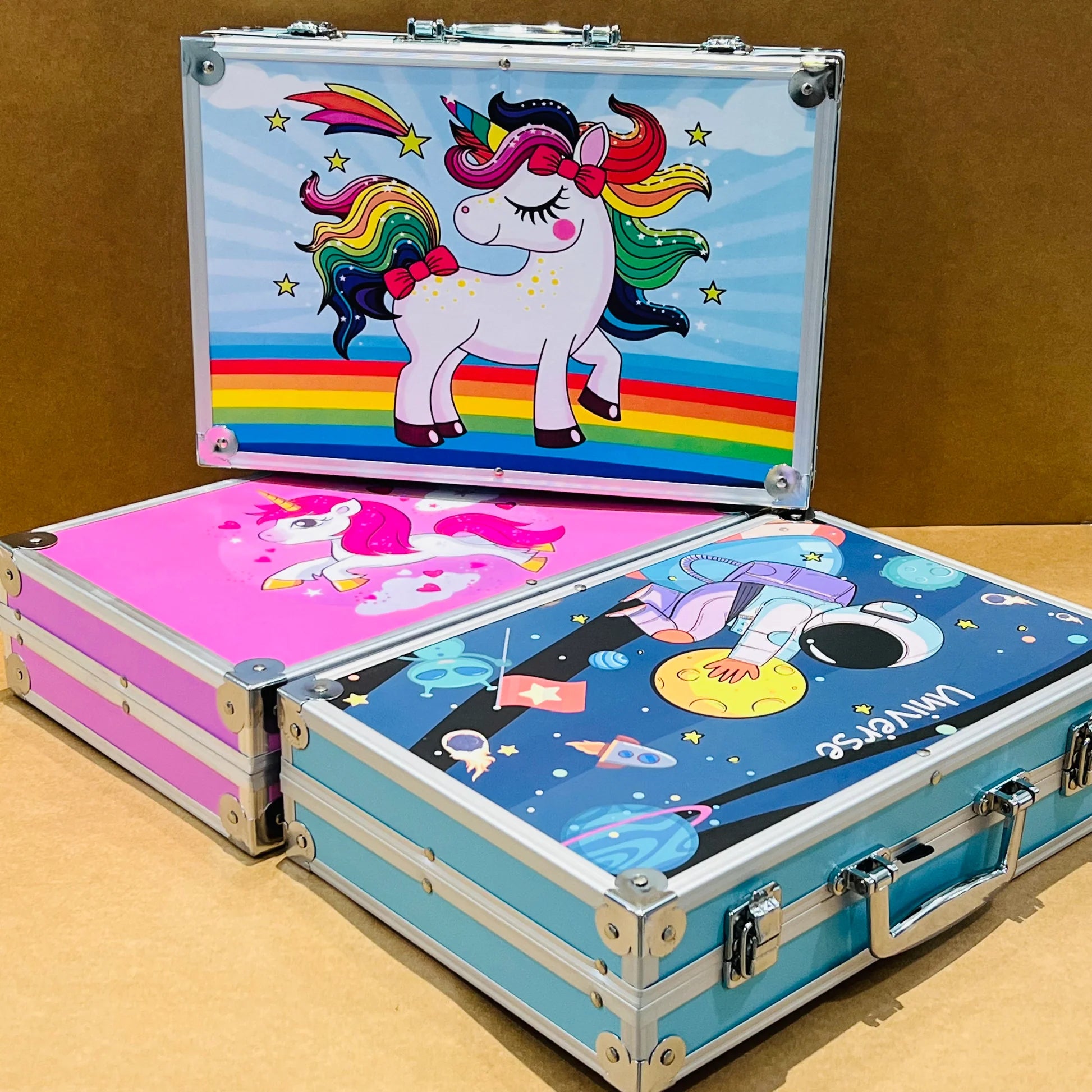 Color Box with Coloring Kit, Drawing Color Pencils, Water Colors, Oil Pastel etc - Assorted Color