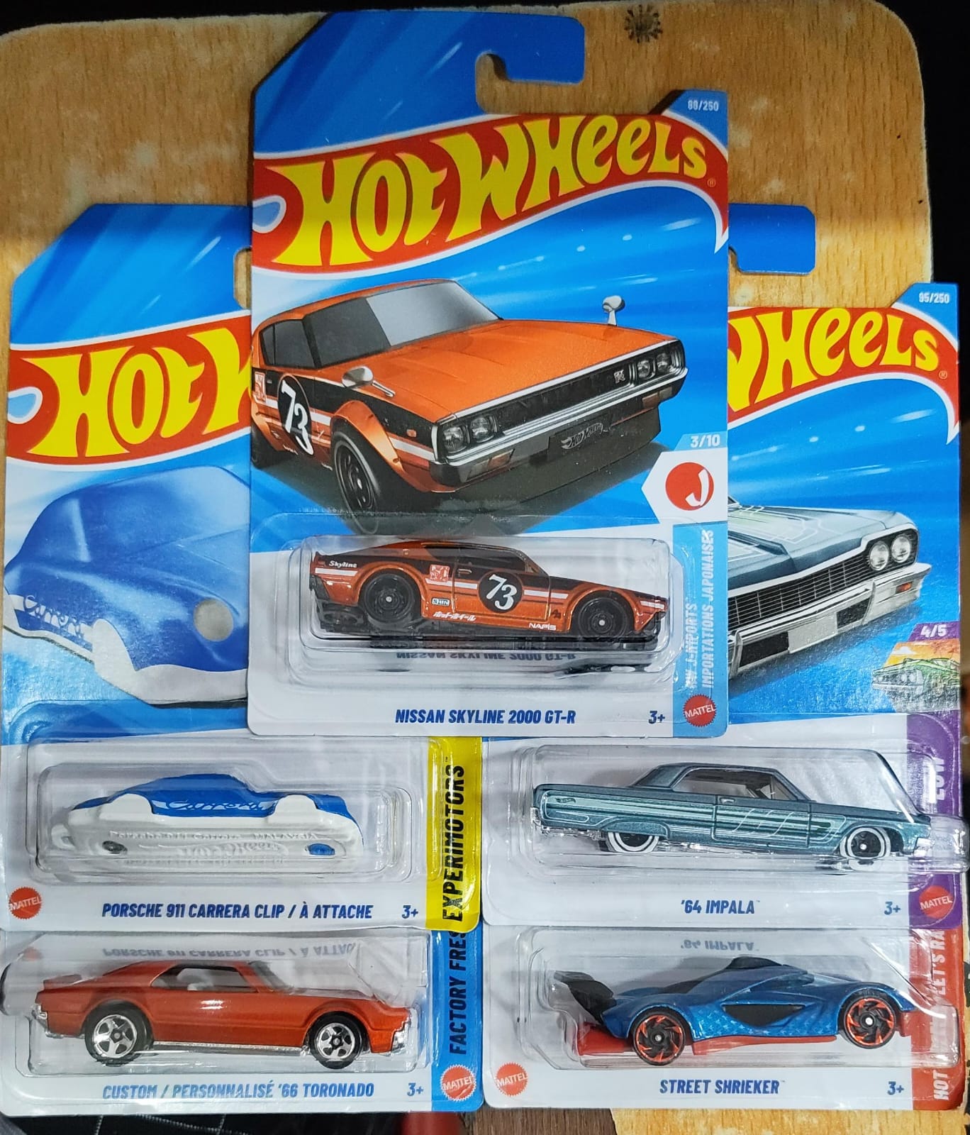 Hot Wheels Mainline - Combo Pack of 5 Cars - Long Card