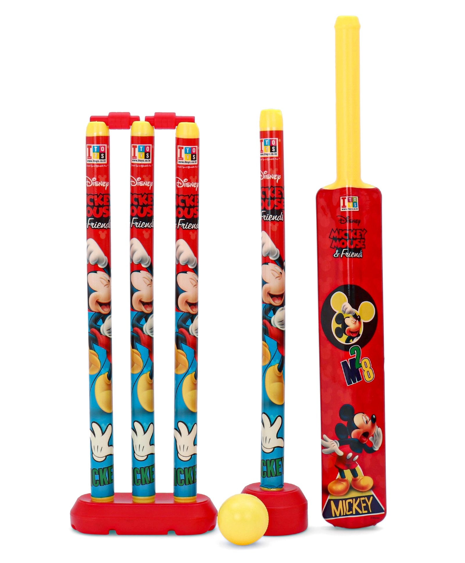 Disney Mickey Mouse T-20 Cricket Set with Bat Size 4 - Color & Design May Vary - Box Damaged