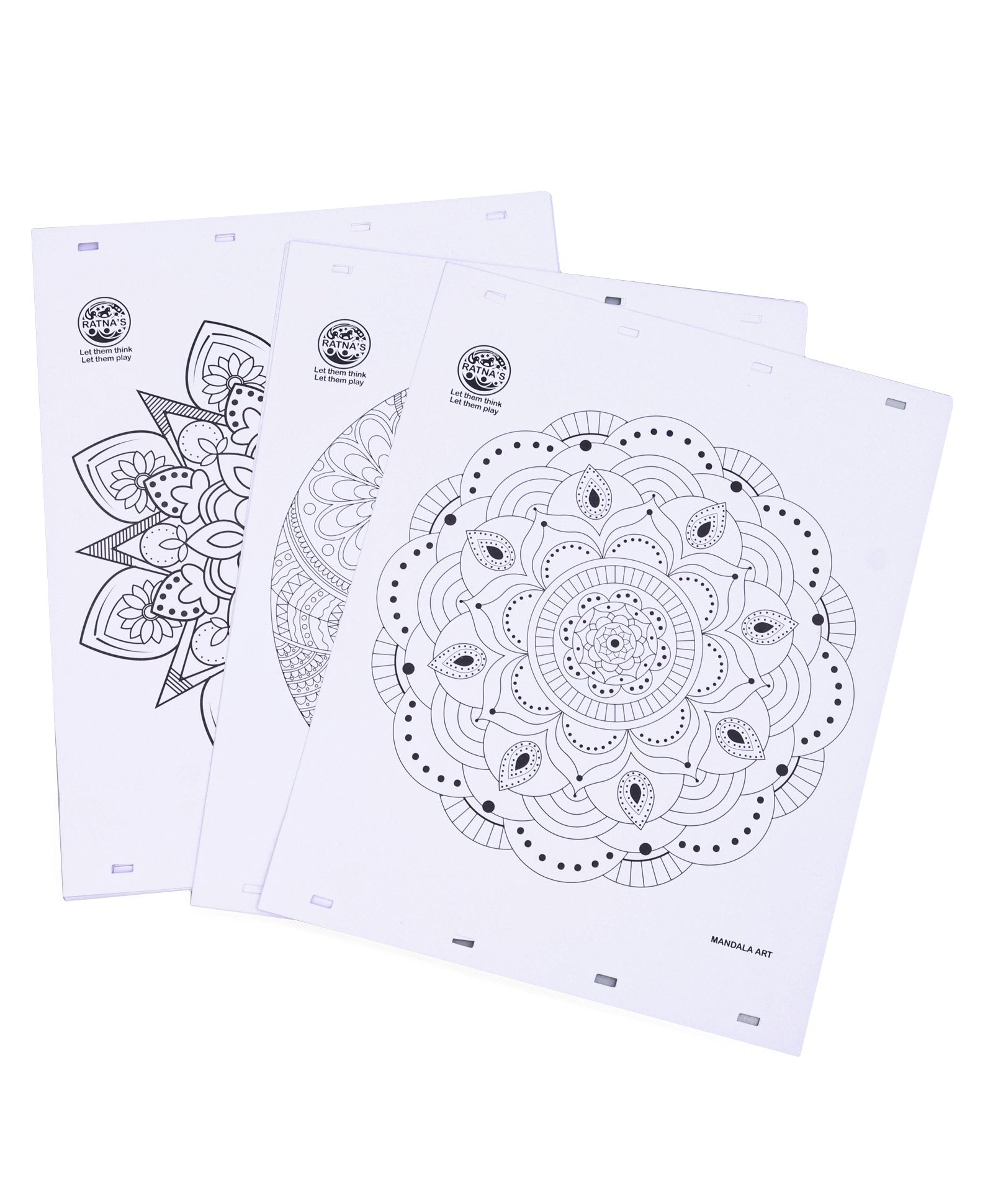 Ratnas Mandala Art Colouring Kit - Multicolour