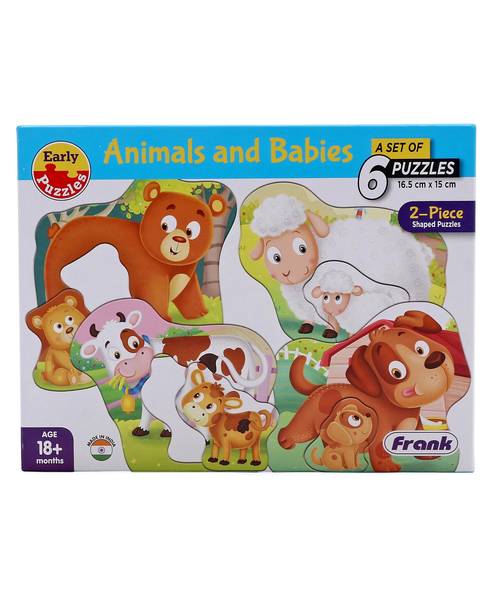 Frank Animals and Babies Early Jigsaw Puzzle Multicolor - 14 pieces