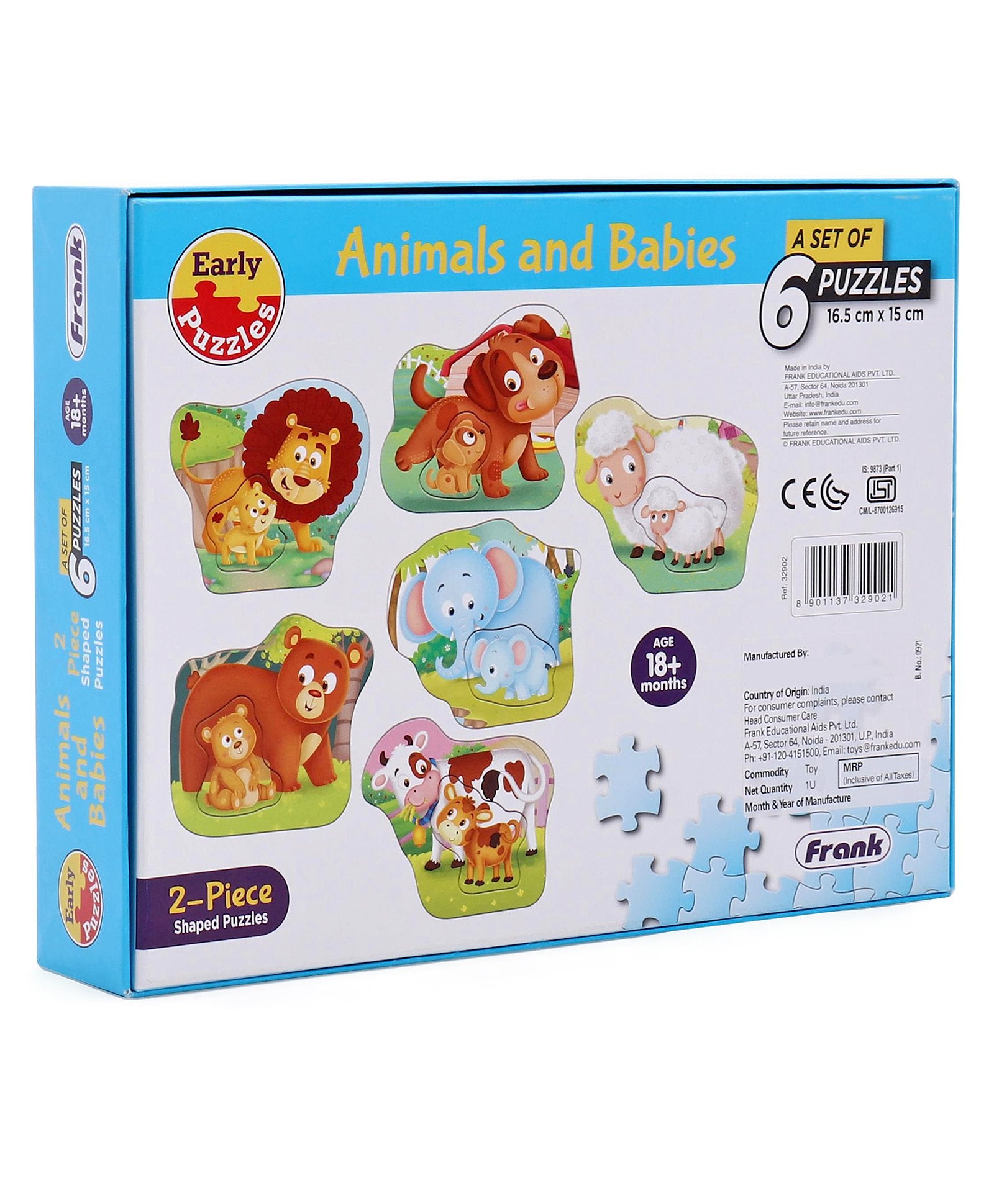 Frank Animals and Babies Early Jigsaw Puzzle Multicolor - 14 pieces