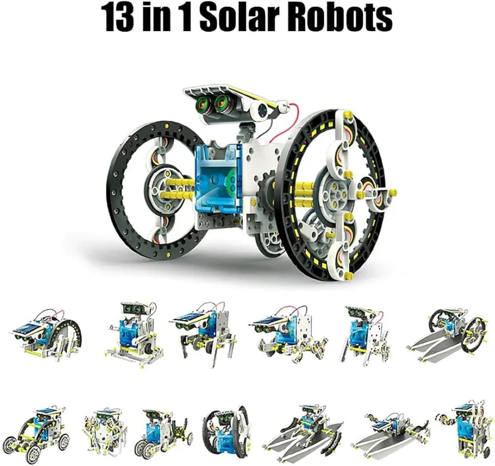 13-in-1 DIY Solar Robot Kit - Solar Toys Self-Assembled Science Solar Robot Puzzle Toy for kids