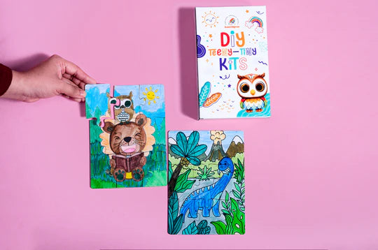 ilearnngrow Teeny Tiny DIY Puzzle – Set of Two | Multi-Craft Kit for Kids