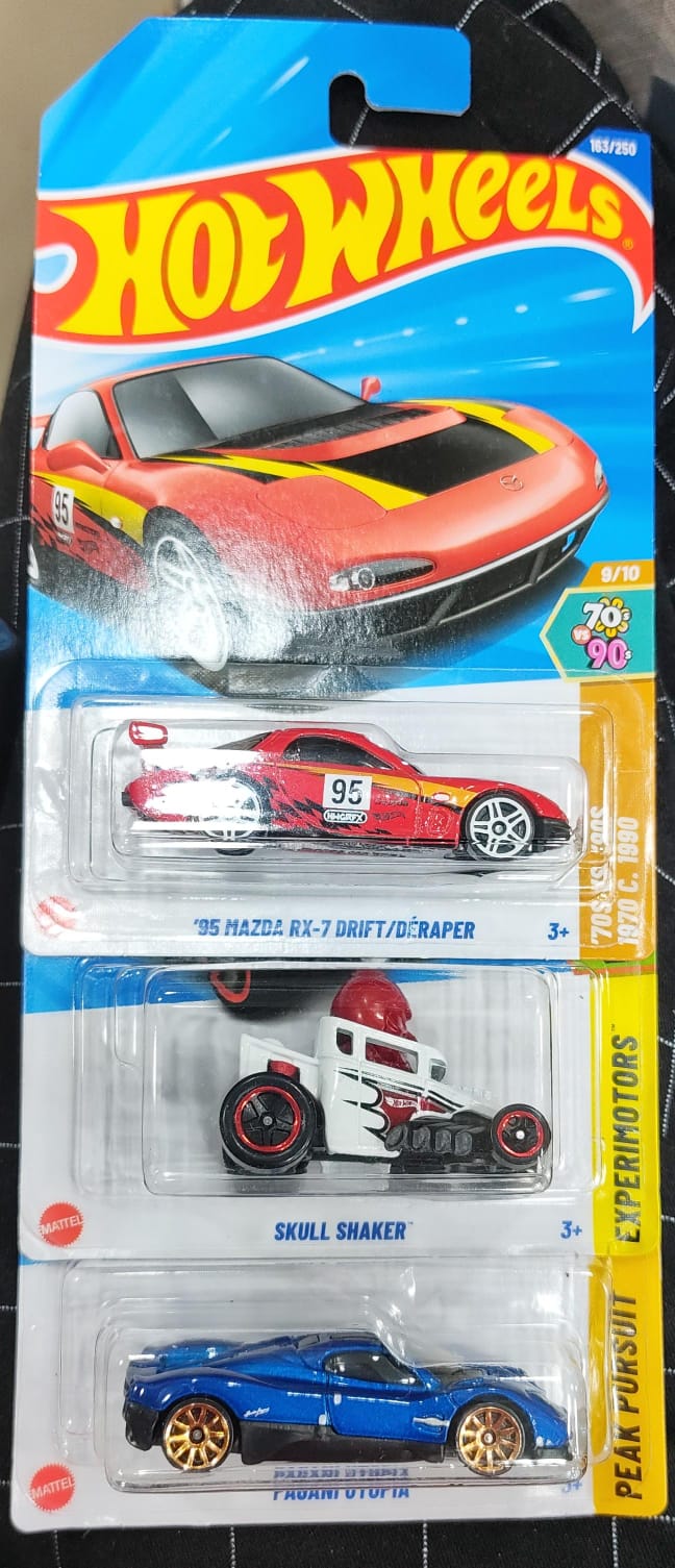 Hot Wheels Mainline - Combo Pack of 3 Cars - P Case & N Case Combo - Long Card (0)