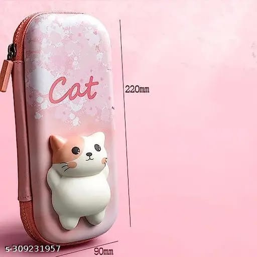 Small Animals Cartoon Theme Pencil Case - 3D EVA Pencil Case Pouch, Multipurpose Zipper Pencil Case for Kids, Pen and Pencil Bag for School Kids, Girls, Stationery Storage Box