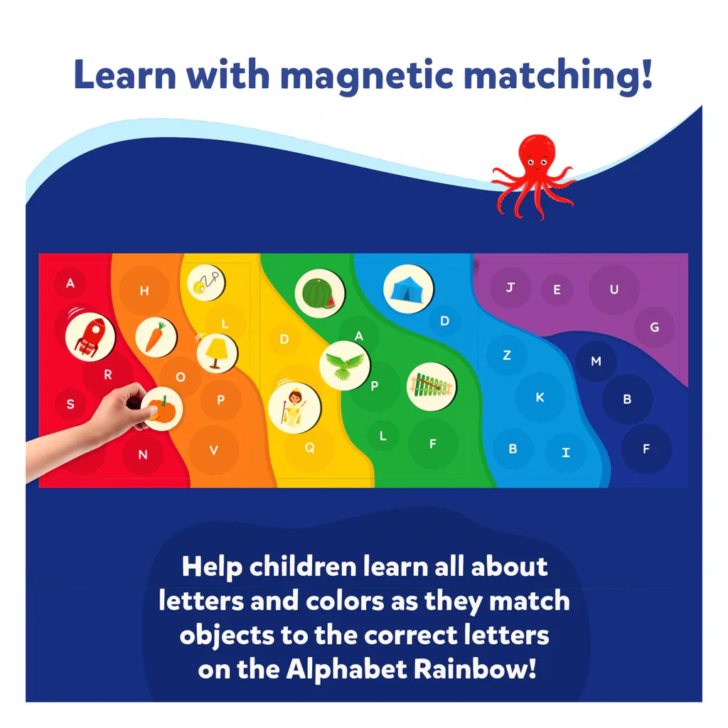 Skillmatics Magnetic Matching Activity - The Alphabet Rainbow, Preschool Learning Toy & Game for Kids, 35+ Magnetic Pieces, Gifts for Girls & Boys Ages 3, 4, 5, 6
