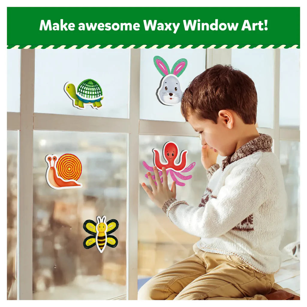 Skillmatics Waxy Window Art: Amazing Animals | Mess-Free Art for Kids | Ages 5-12