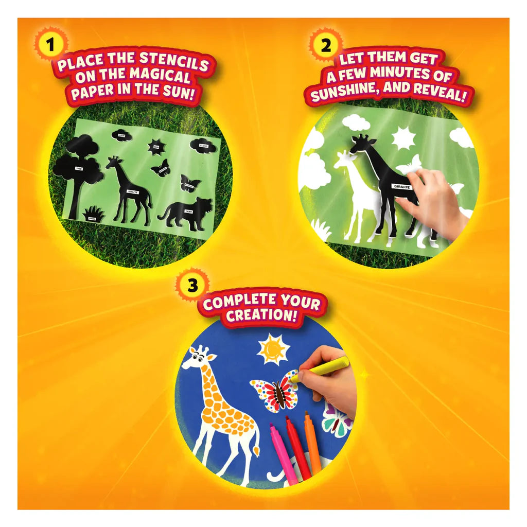 Skillmatics Magical Sun Art: Animals | Sun Paper Art Kit | Ages 4+