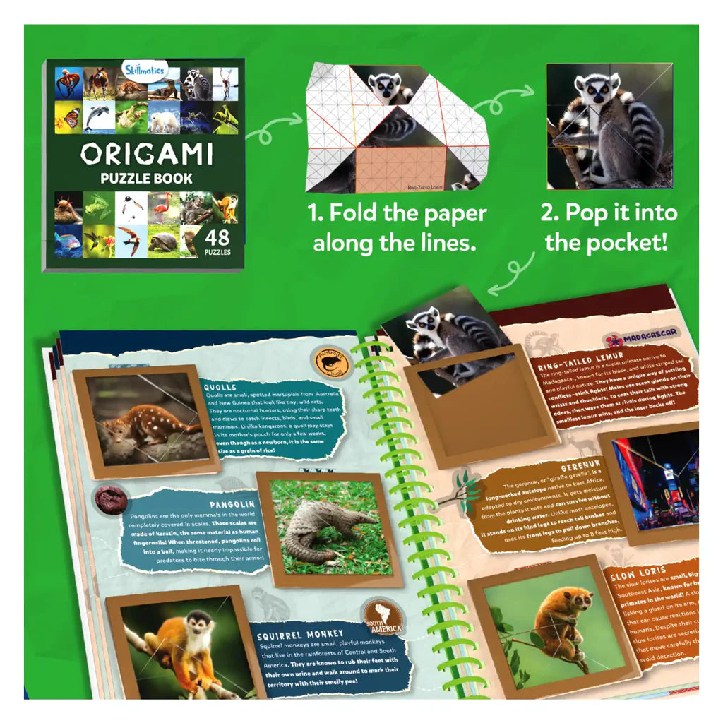 Skillmatics Craftopedia: Coolest Creatures | Origami Puzzle Book & Encyclopedia Scrapbook | Ages 6+