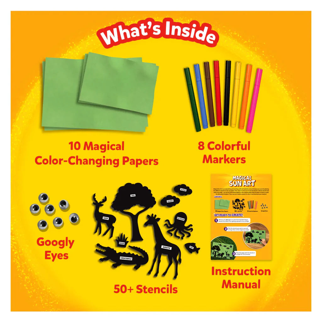 Skillmatics Magical Sun Art: Animals | Sun Paper Art Kit | Ages 4+