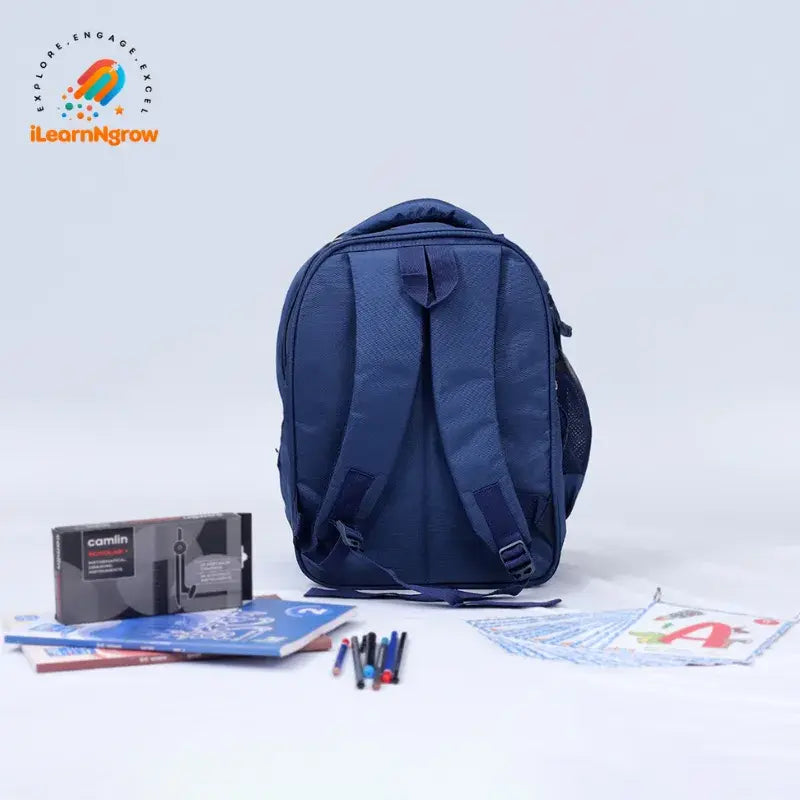 space theme school bag for kids with colorful astronaut design