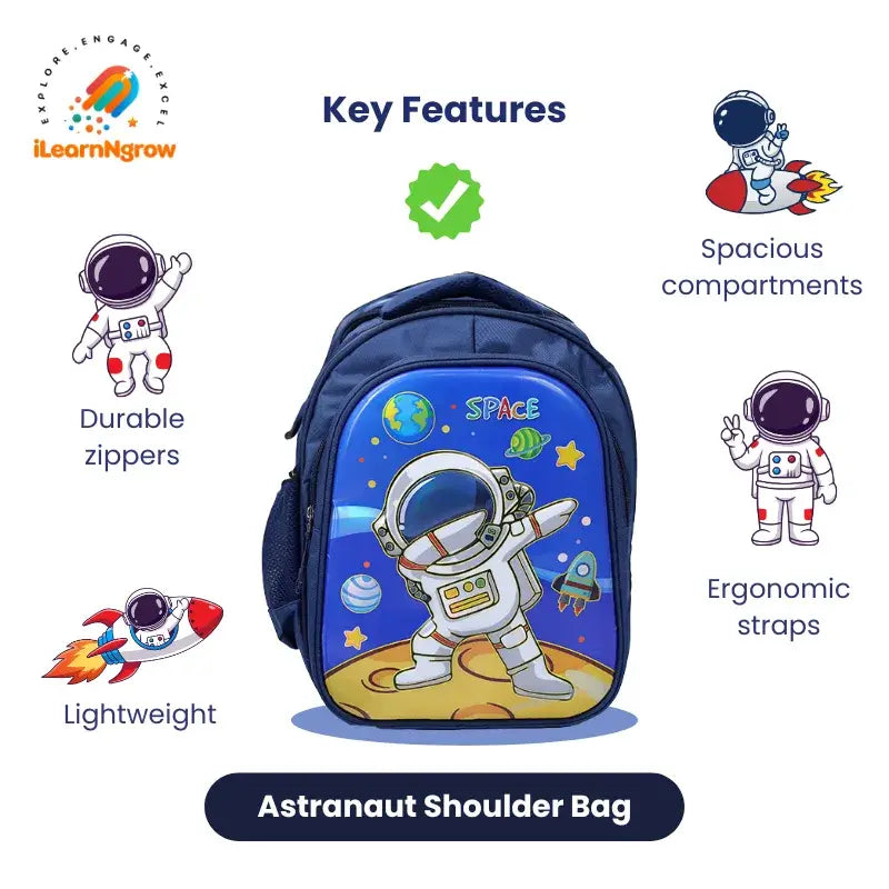 astronaut school backpack for kids durable and spacious design