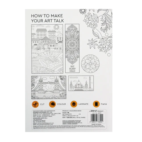 DOMS DIY Creative Colouring Kit | Hobby Essentials | Cut-Colour-Laminate-Frame