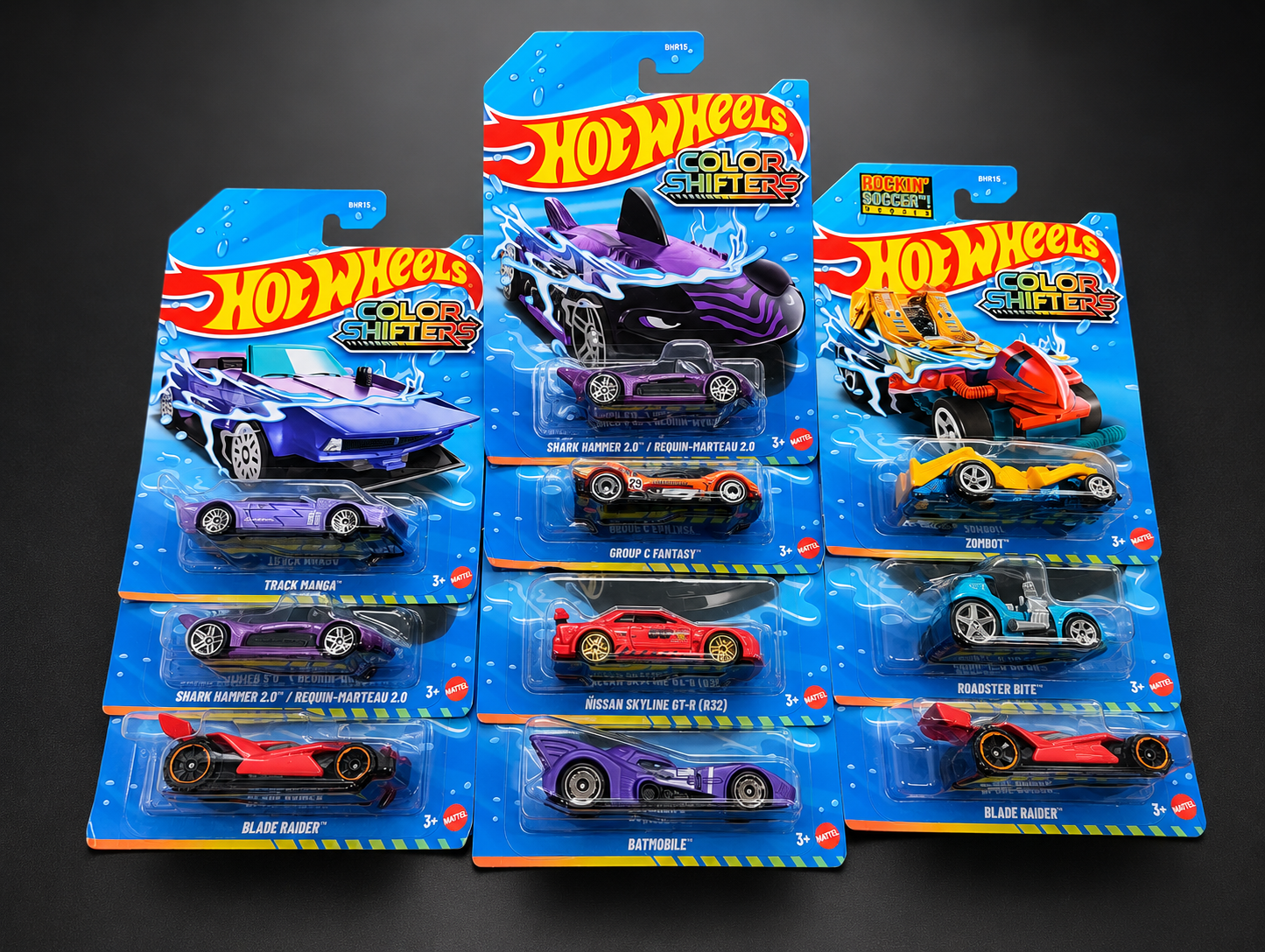 Hot Wheels Color Shifter - Full Pack of 10 Pcs - Multicolor - BHR15 - 951E (2026)