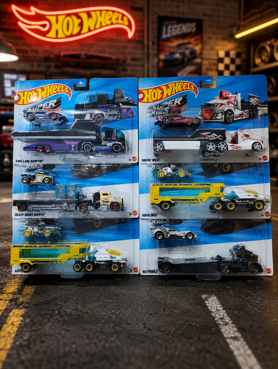 Hot Wheels Super Rigs Combo Pack 6 Cars – BDW51-950J | Transporter Trucks with Matching Cars | 2026