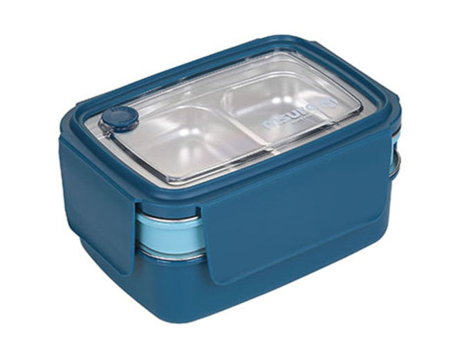 Insulated 2 Layer Stainless Steel Lunch Box - Assorted - Color May Vary
