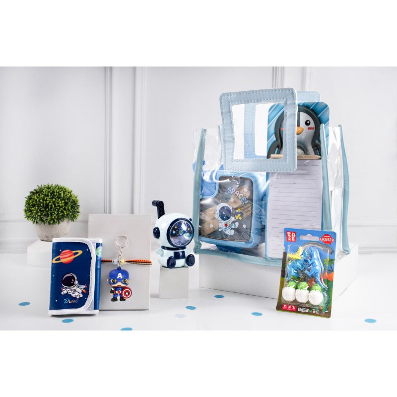 ilearnngrow Blue Bag Space Hamper - Multicolor