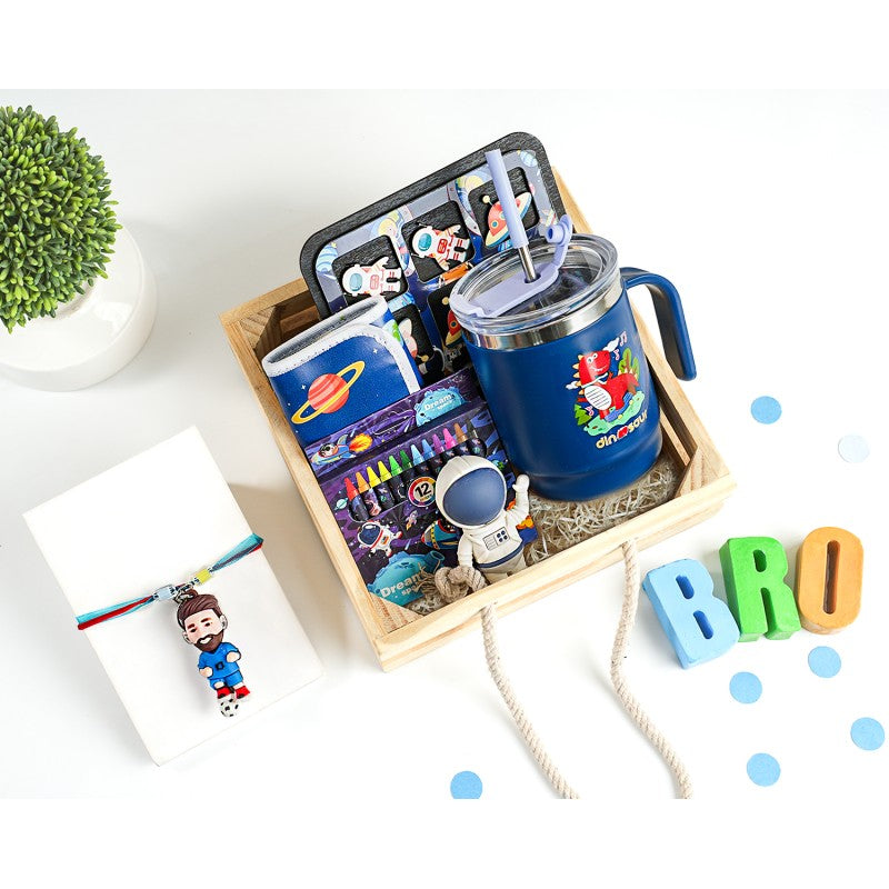 ilearnngrow Space Wooden Hamper - Multicolor