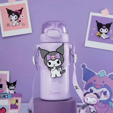 Sanrio Kuromi & Friends Steel Kawaii Bottle (460 Ml) For Kids