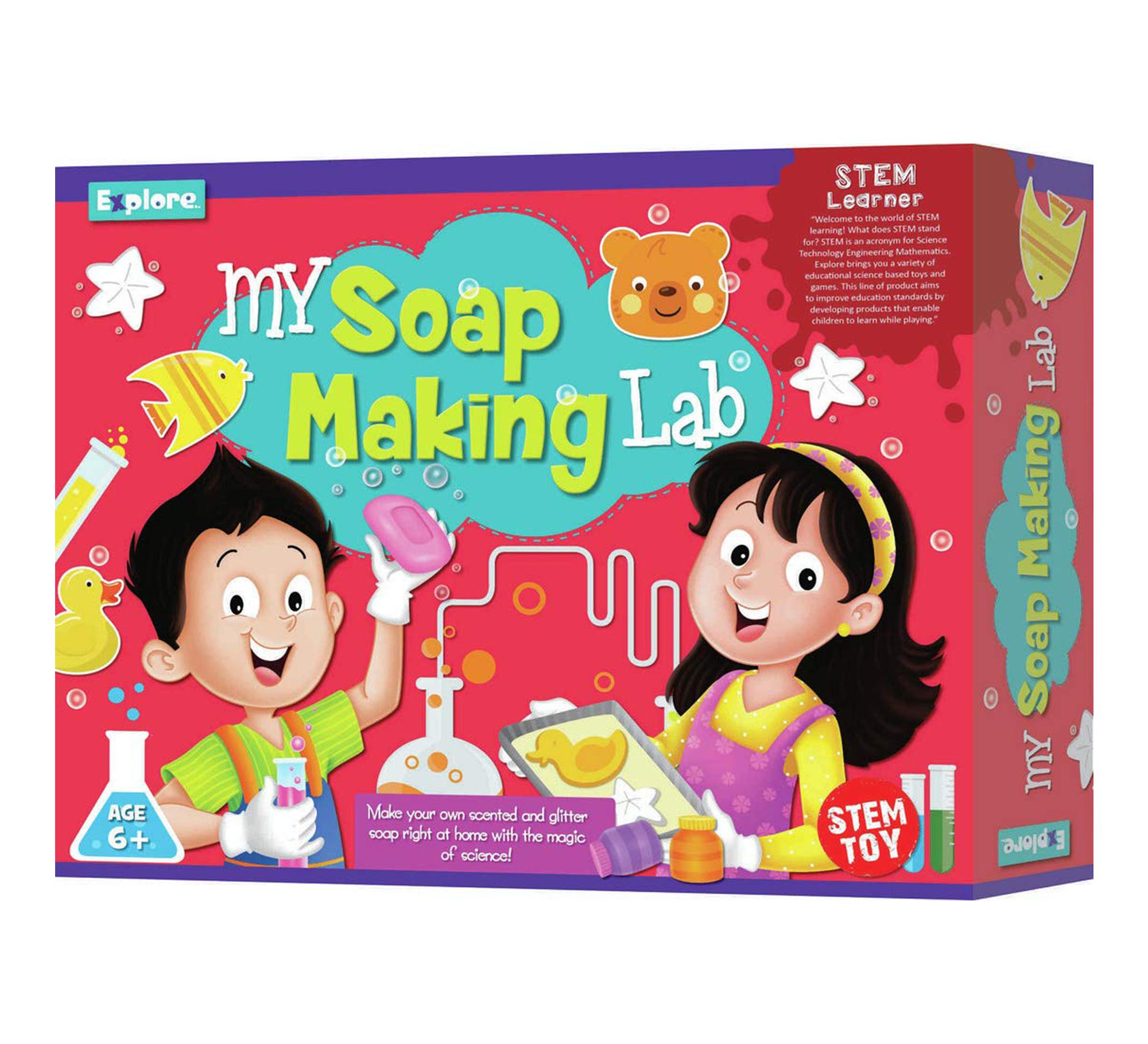 Eksploe My Soap Making Lab Fun Educational DIY Activity Toy Kit - Multicolor