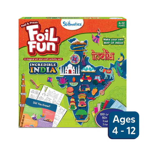 Foil Fun Incredible India – No Mess Foil Art & Craft Kit (Ages 4-12)