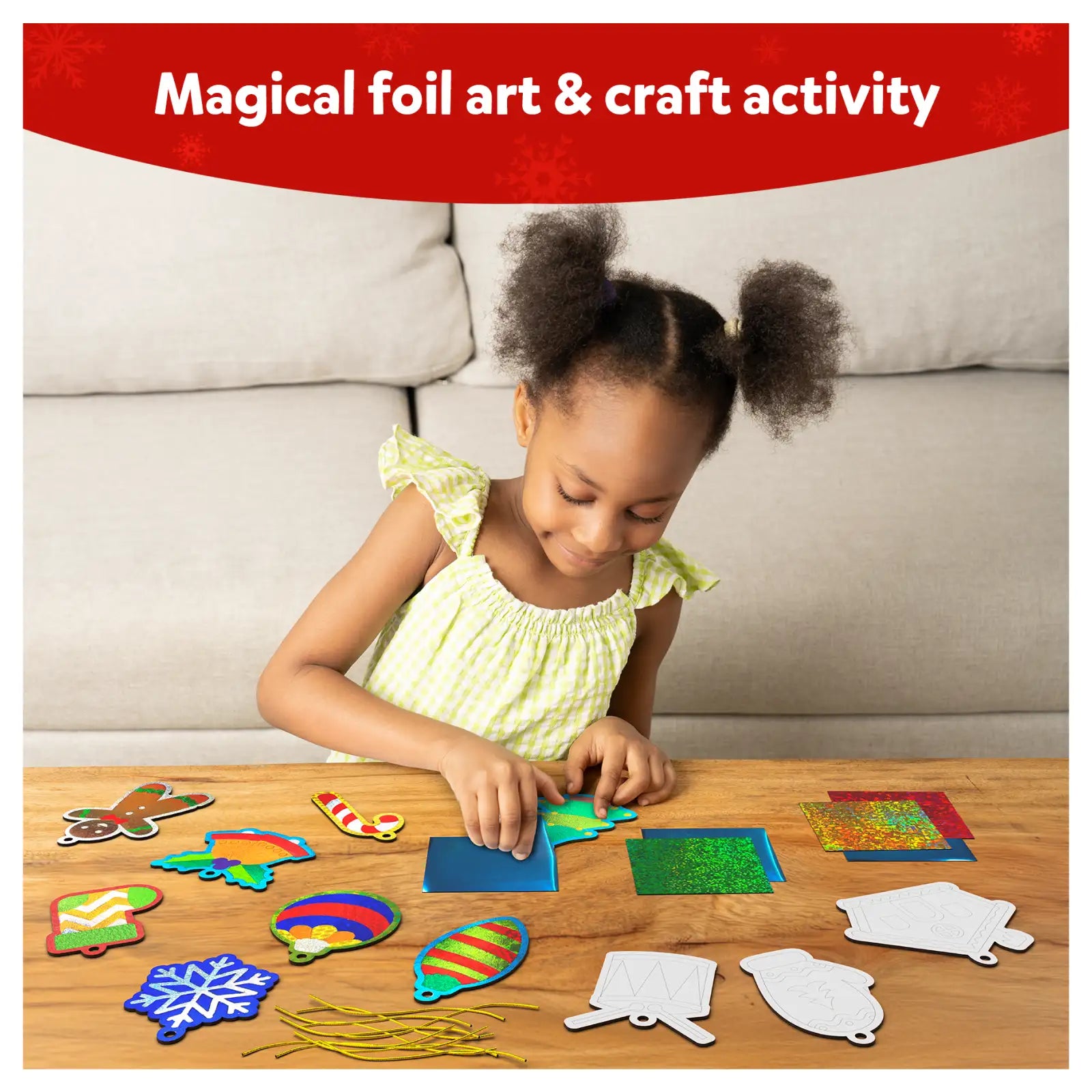 Skillmatics Foil Fun: Christmas Ornaments - No Mess Art & Craft Kit for Kids (Ages 4+)