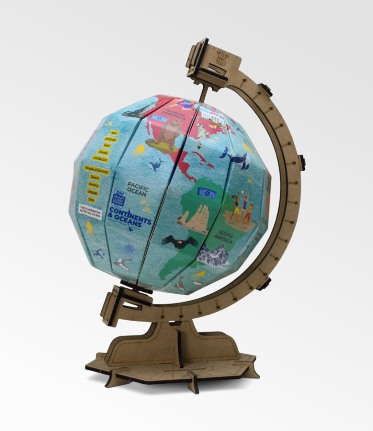 goDiscover DIY Globe – Continents and Oceans - Multicolor