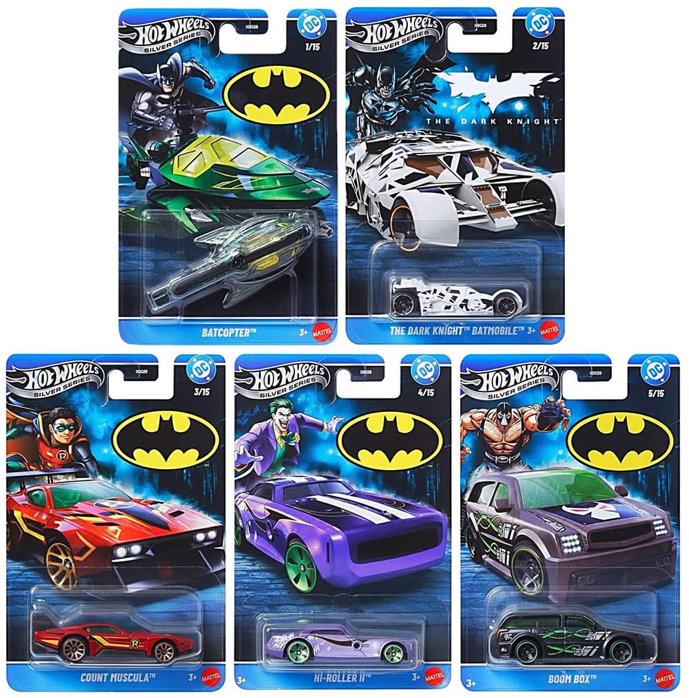Hot Wheels - Batman Series Pack of 5 Cars - HDG89-955S