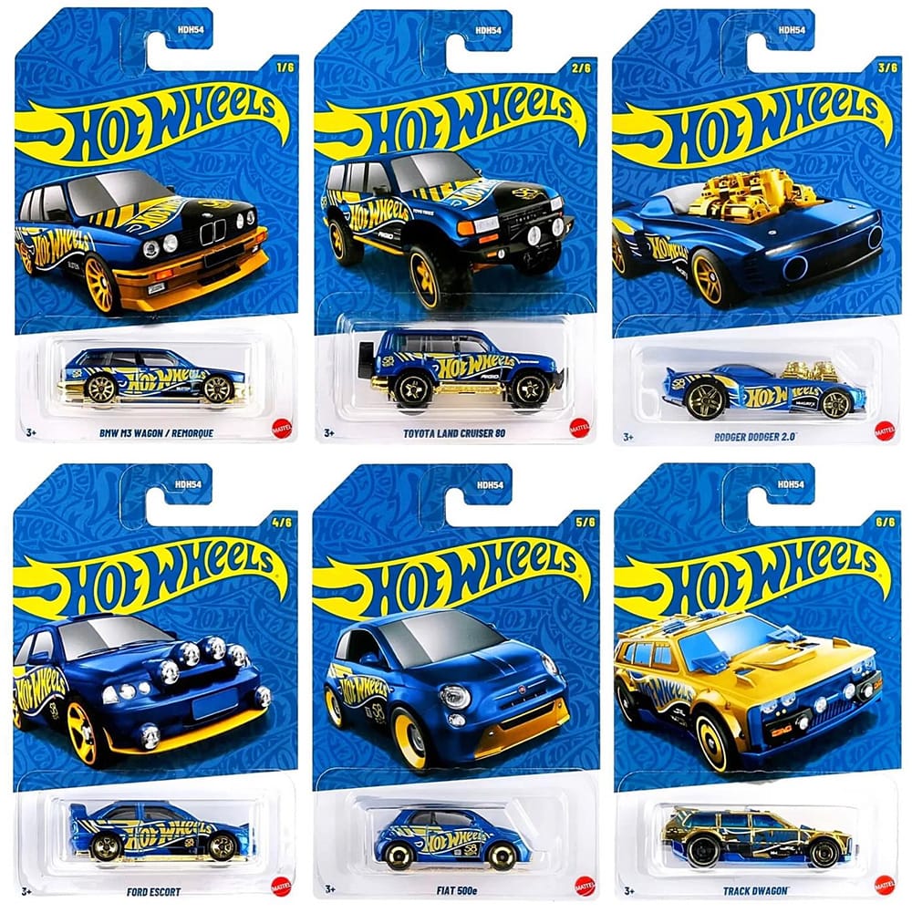 2026 Hot Wheels 58th Anniversary - Pack of 6 Pcs Cars  - HDH54-955K
