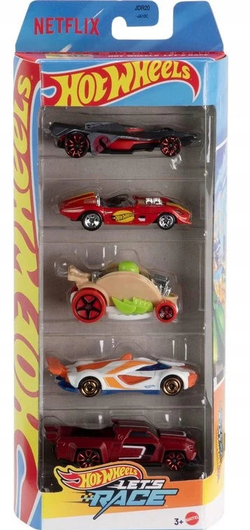 Hot Wheels - Set of 5 - Pack of 2 Sets - Lets Race Car & Formula 1
