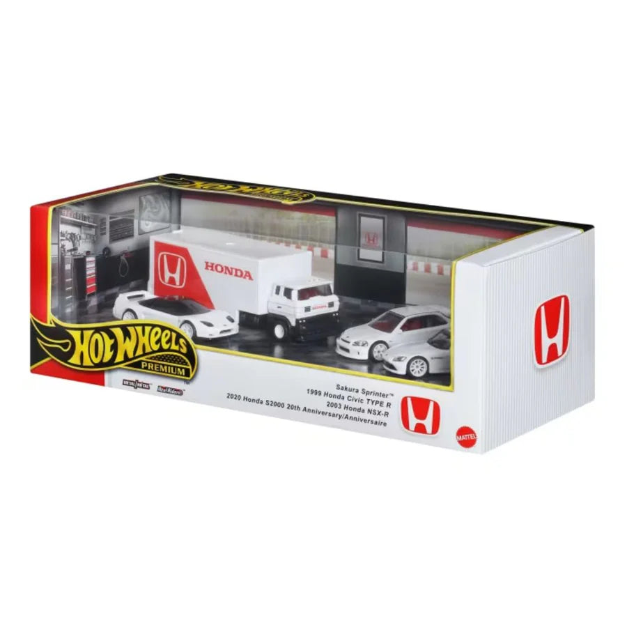 Hot Wheels Premium Honda Type R Heritage Collector Set – 1:64 Die-Cast Cars & Transporter (GMH39 / JBM08)