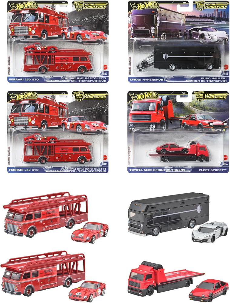 Hot Wheels Premium Car Culture Team Transport Bundle – 1:64 Die-Cast Car & Hauler Sets