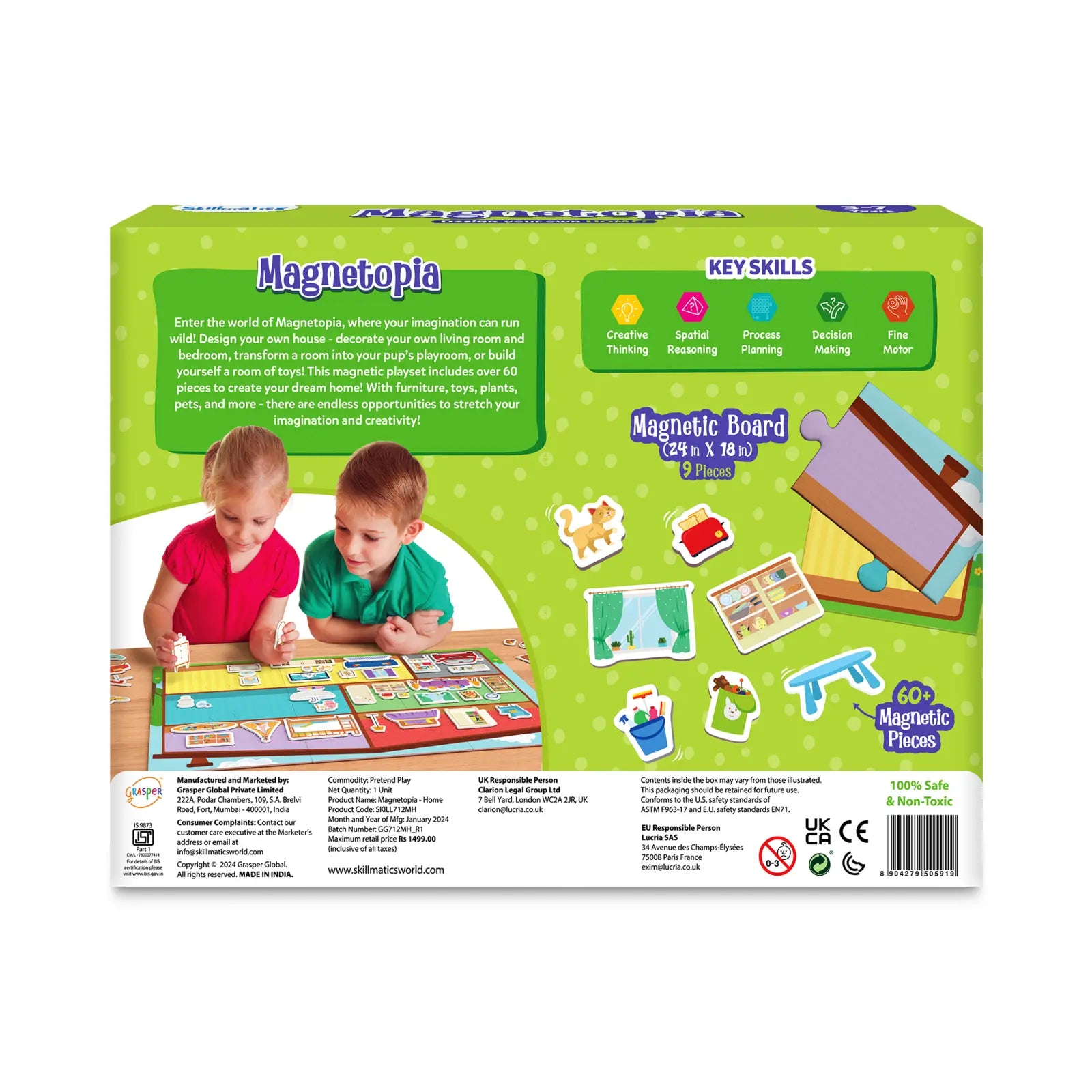 Magnetopia - Design Your Own Home | Interactive Pretend Play Set | Multicolor