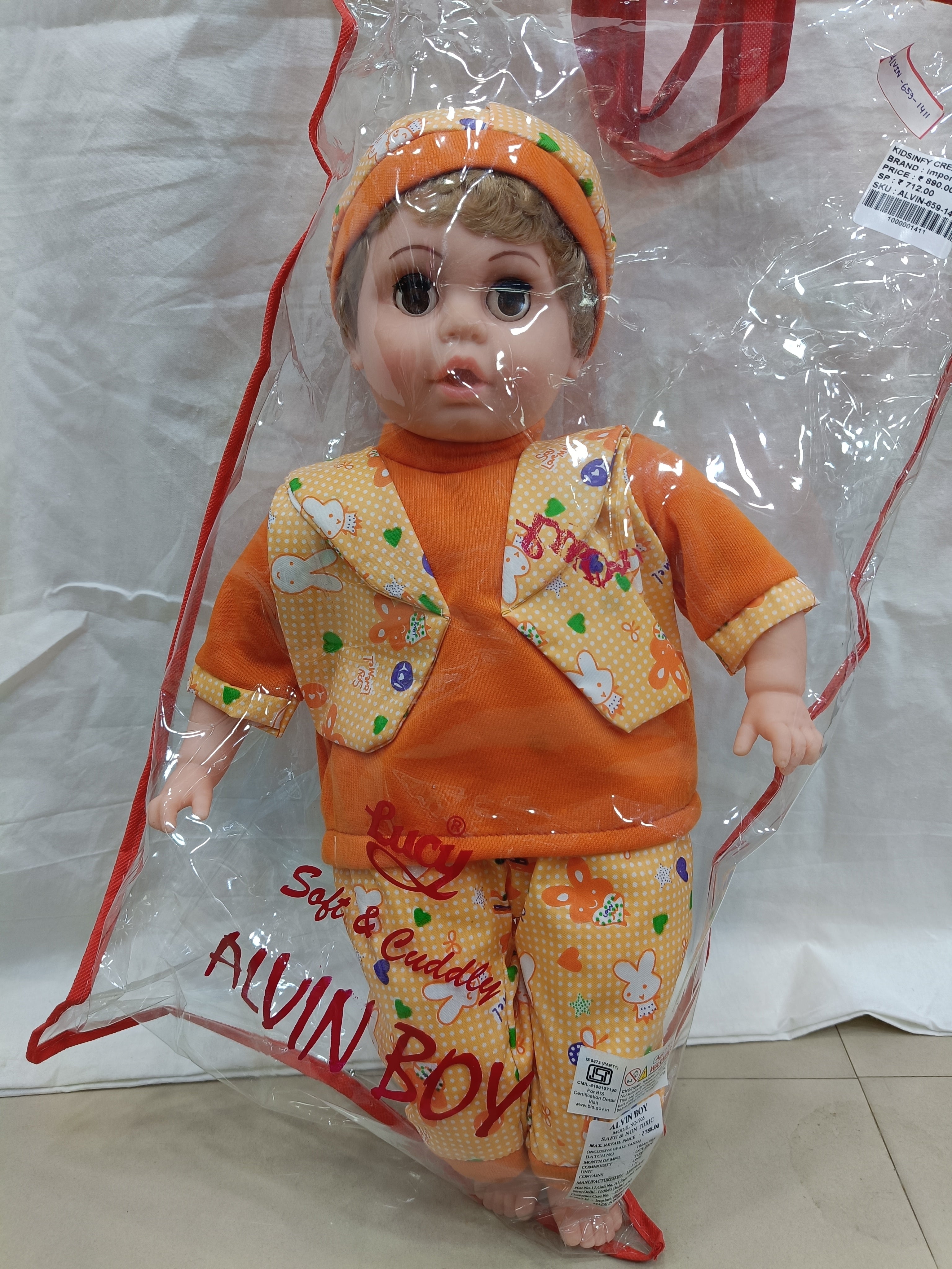 Lucy Alvin Boy Doll for Kids - Multicolour