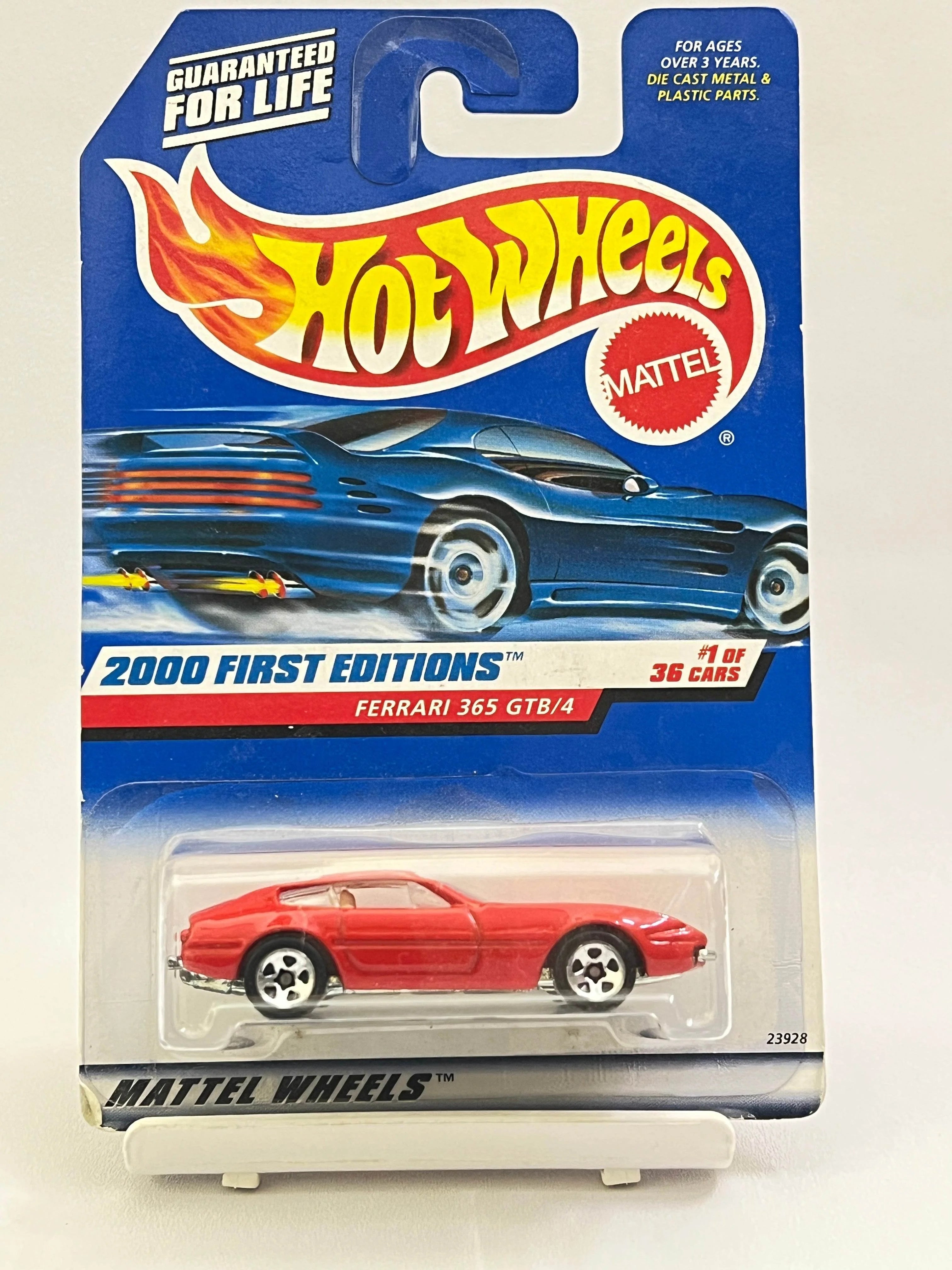 Hot Wheels Imported Premium - 2000 First Editions - Ferrari 365 GTB/4 - Red - Blister Cracked