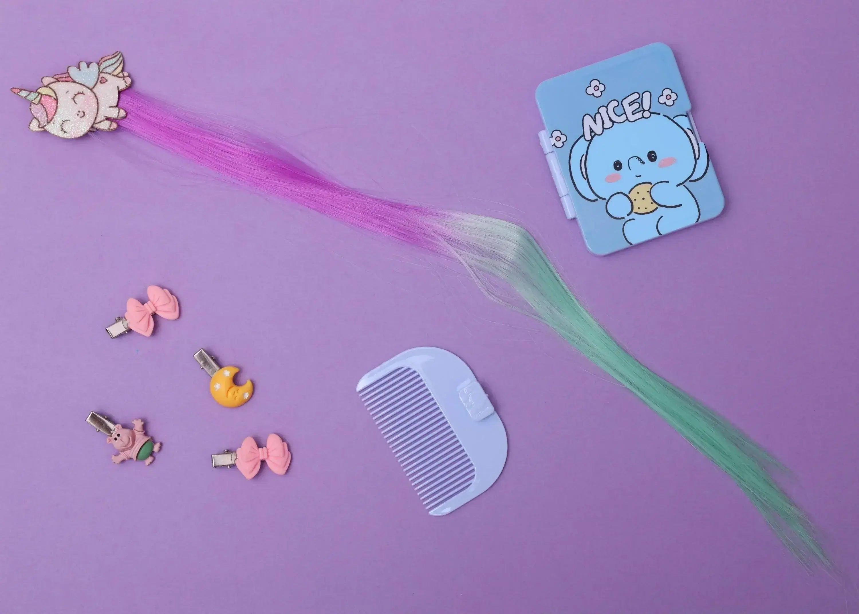 iLearnNGrow Mini Unicorn Hair Extension – Colorful Clip‑On Hair Accessory for Kids - ilearnngrow Learning Solutions Pvt Ltd
