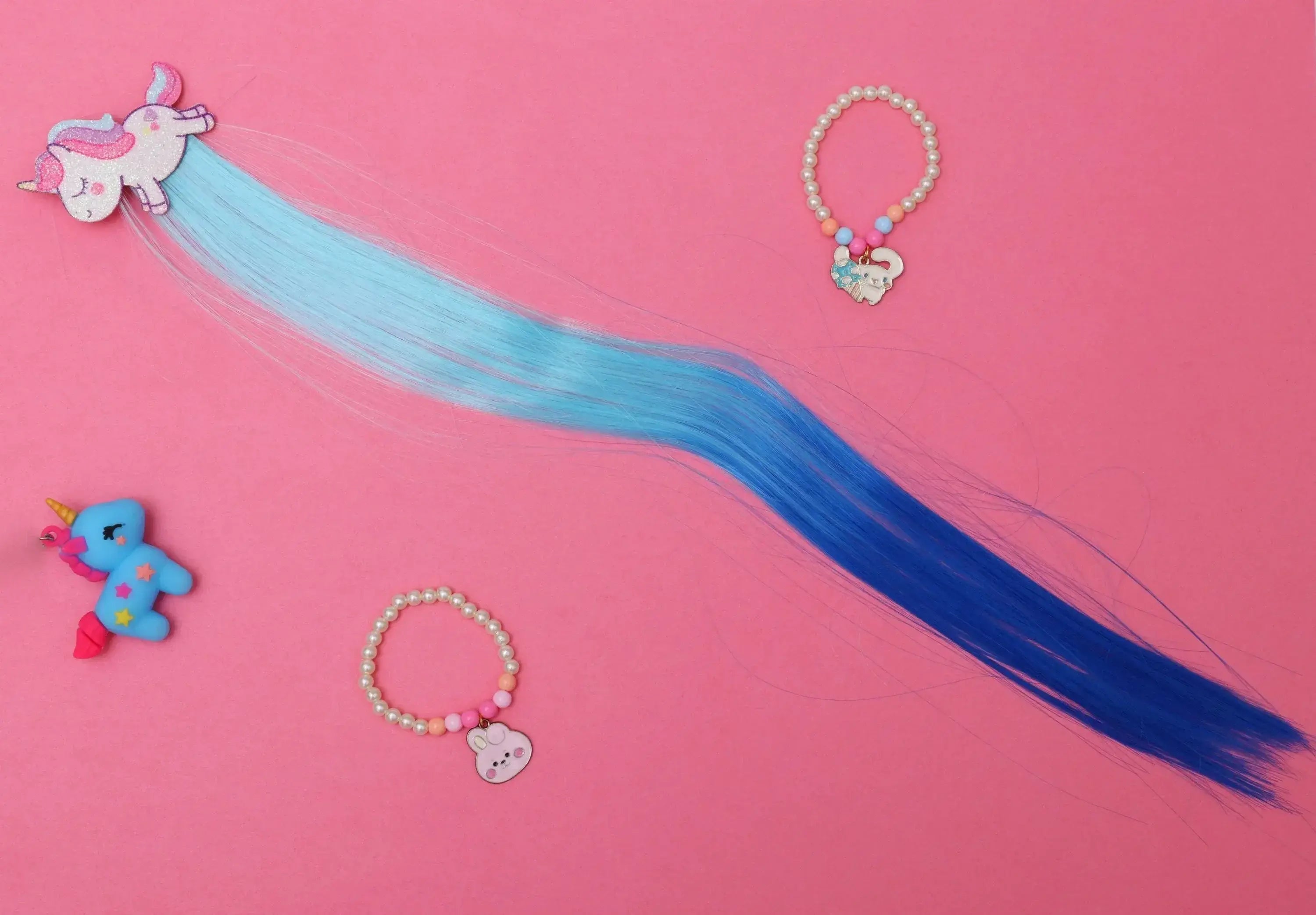 iLearnNGrow Running Unicorn Hair Extension – Colorful Clip‑On Hair Accessory for Kids - ilearnngrow Learning Solutions Pvt Ltd