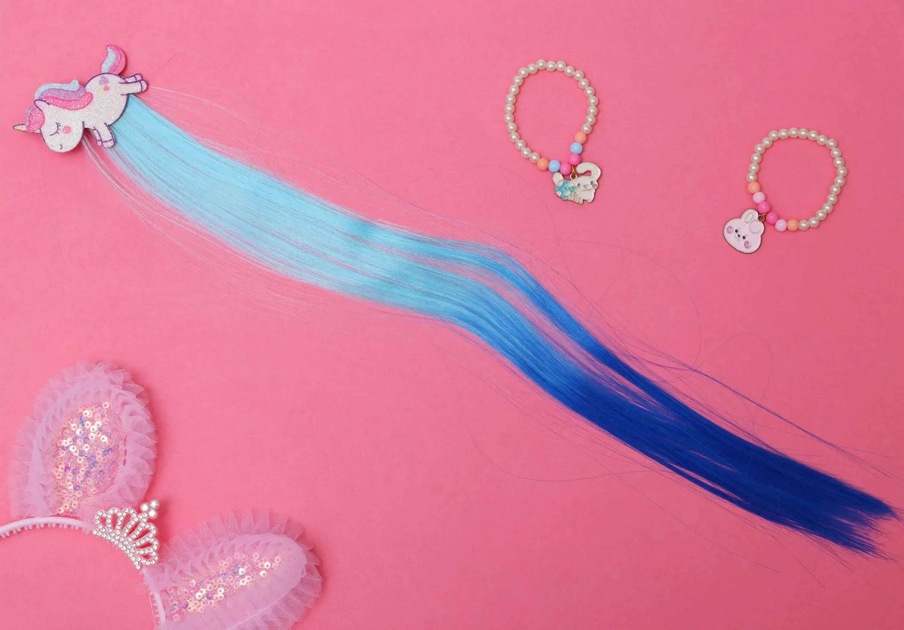 iLearnNGrow Running Unicorn Hair Extension – Colorful Clip‑On Hair Accessory for Kids - ilearnngrow Learning Solutions Pvt Ltd