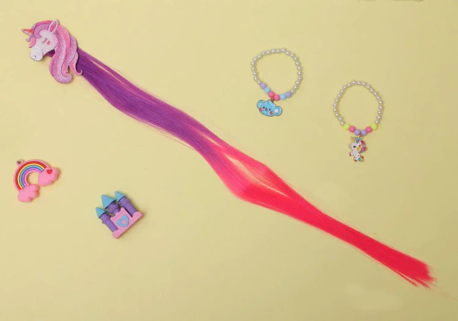 iLearnNGrow Unicorn Face Hair Extension – Colorful Clip-On Hair Accessory for Kids - ilearnngrow Learning Solutions Pvt Ltd